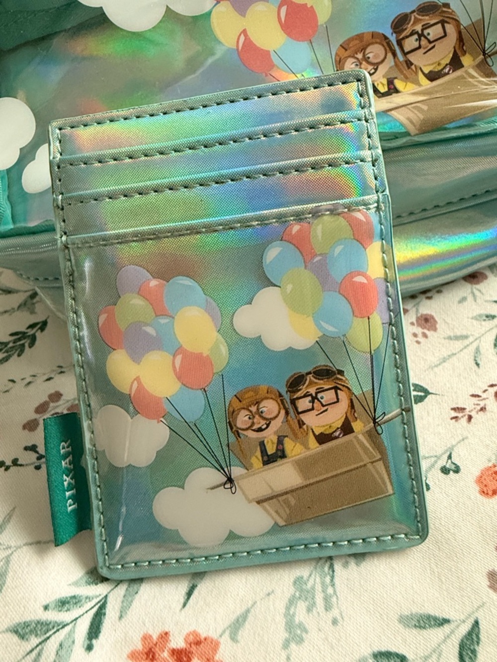 Disney Loungefly Fanny Pack - “Up”Themed - Teal Holographic - Picture 3 of 5